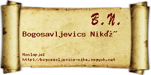 Bogosavljevics Niké névjegykártya